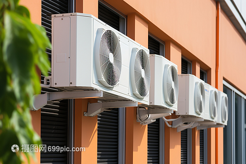 戶外的空調(diào)機(jī)